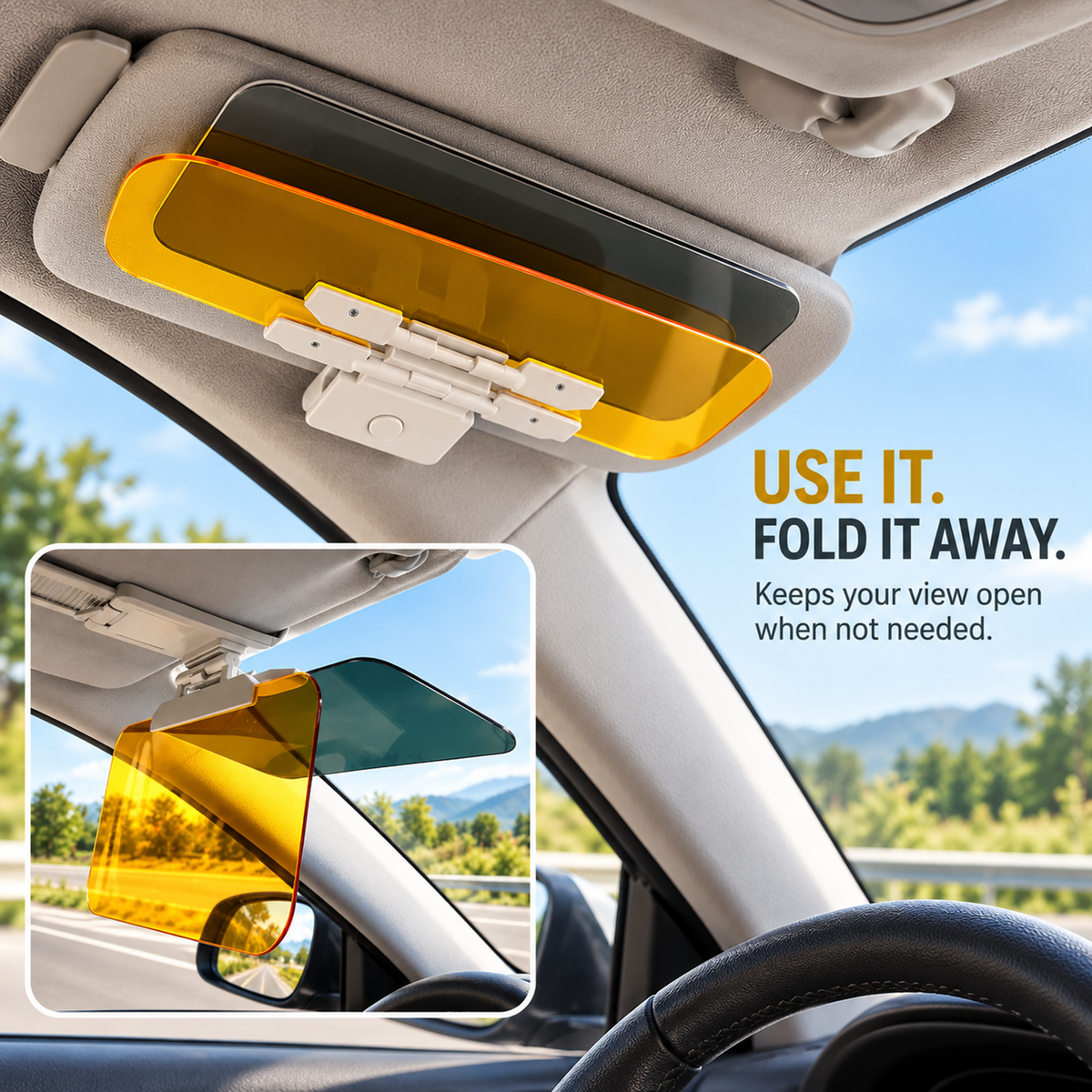 DriveShade Adjustable Dual-Lens Car Sun Visor