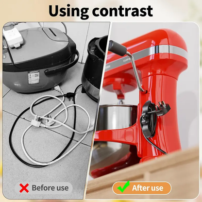 Stick-On Appliance Cord Organizer – Flexible Cable Wrap for Kitchen Counters