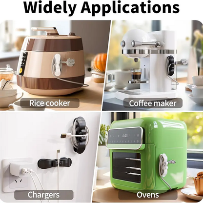 Stick-On Appliance Cord Organizer – Flexible Cable Wrap for Kitchen Counters