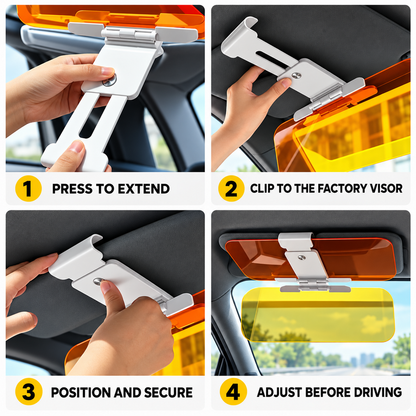 DriveShade Adjustable Dual-Lens Car Sun Visor