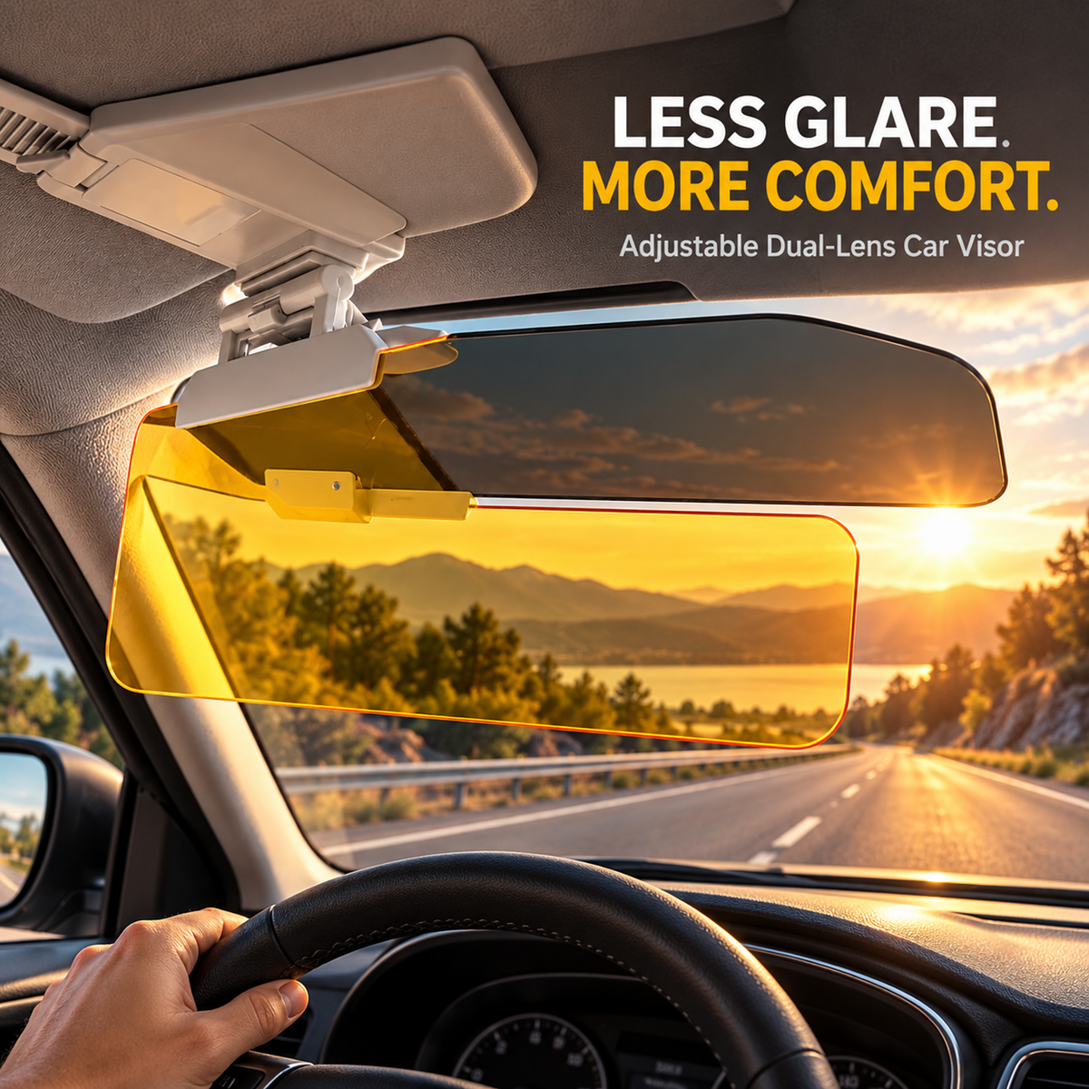 DriveShade Adjustable Dual-Lens Car Sun Visor