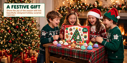 24 Days of Christmas Squishy Surprise Calendar – Festive Countdown Gift Set