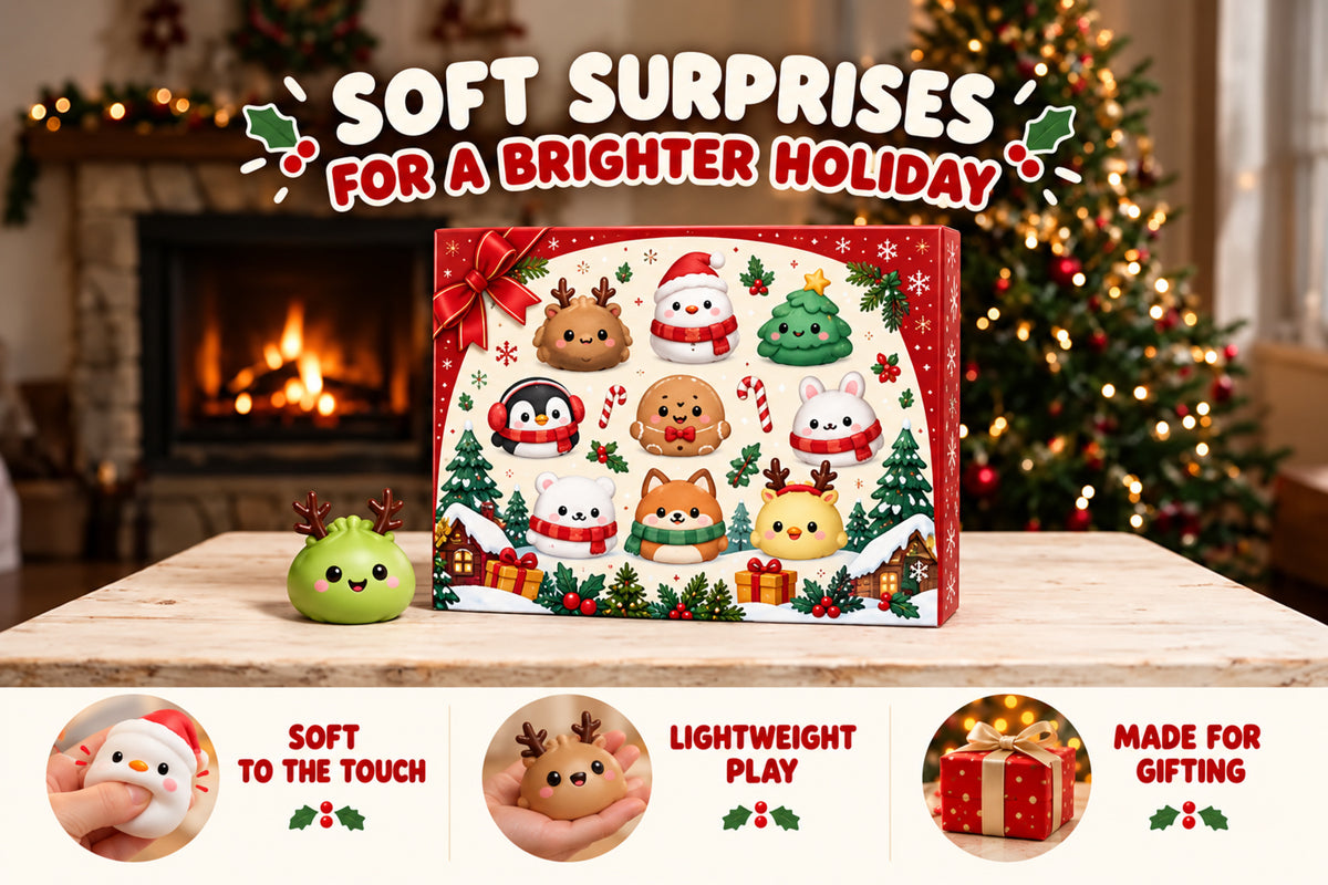 24 Days of Christmas Squishy Surprise Calendar – Festive Countdown Gift Set