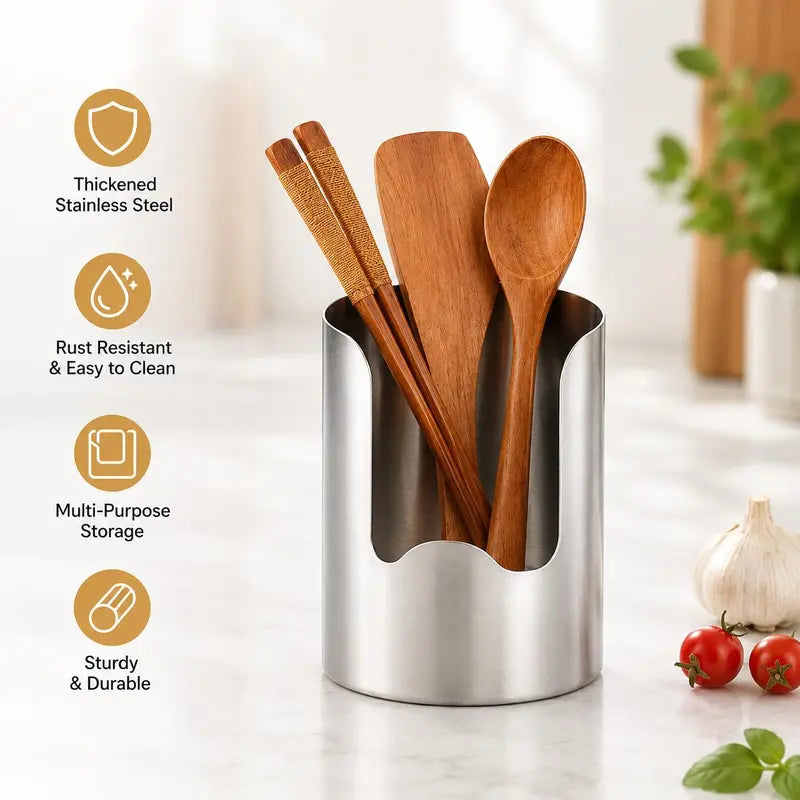 Countertop Clarity Stainless Steel Utensil Holder