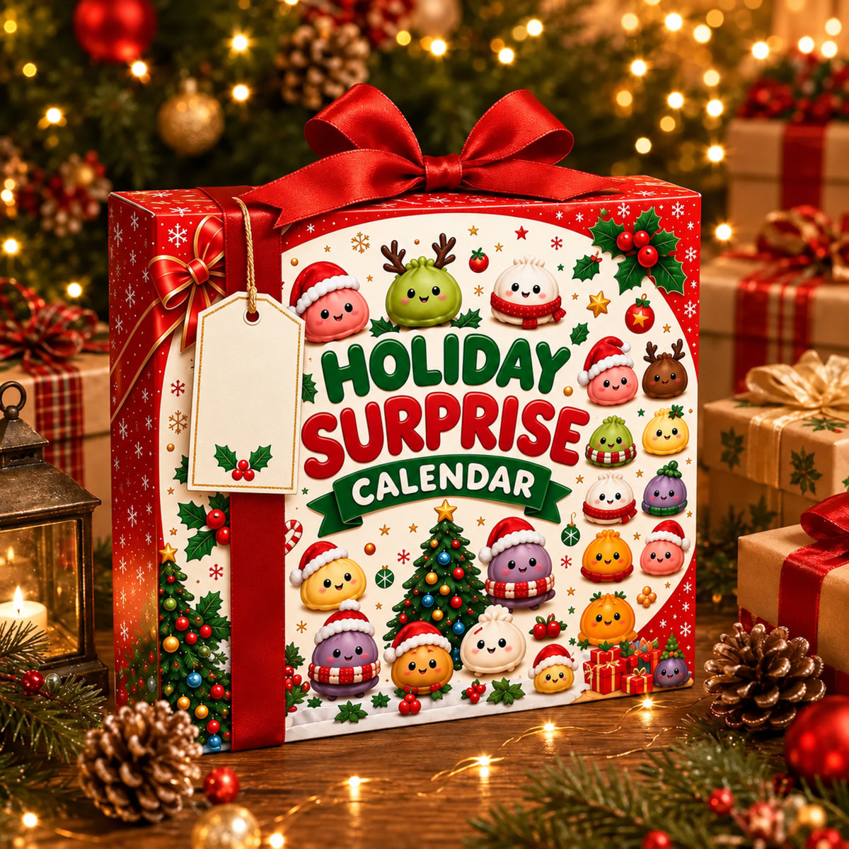 24 Days of Christmas Squishy Surprise Calendar – Festive Countdown Gift Set