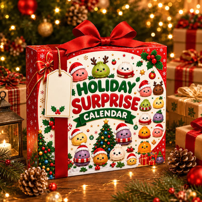 24 Days of Christmas Squishy Surprise Calendar – Festive Countdown Gift Set