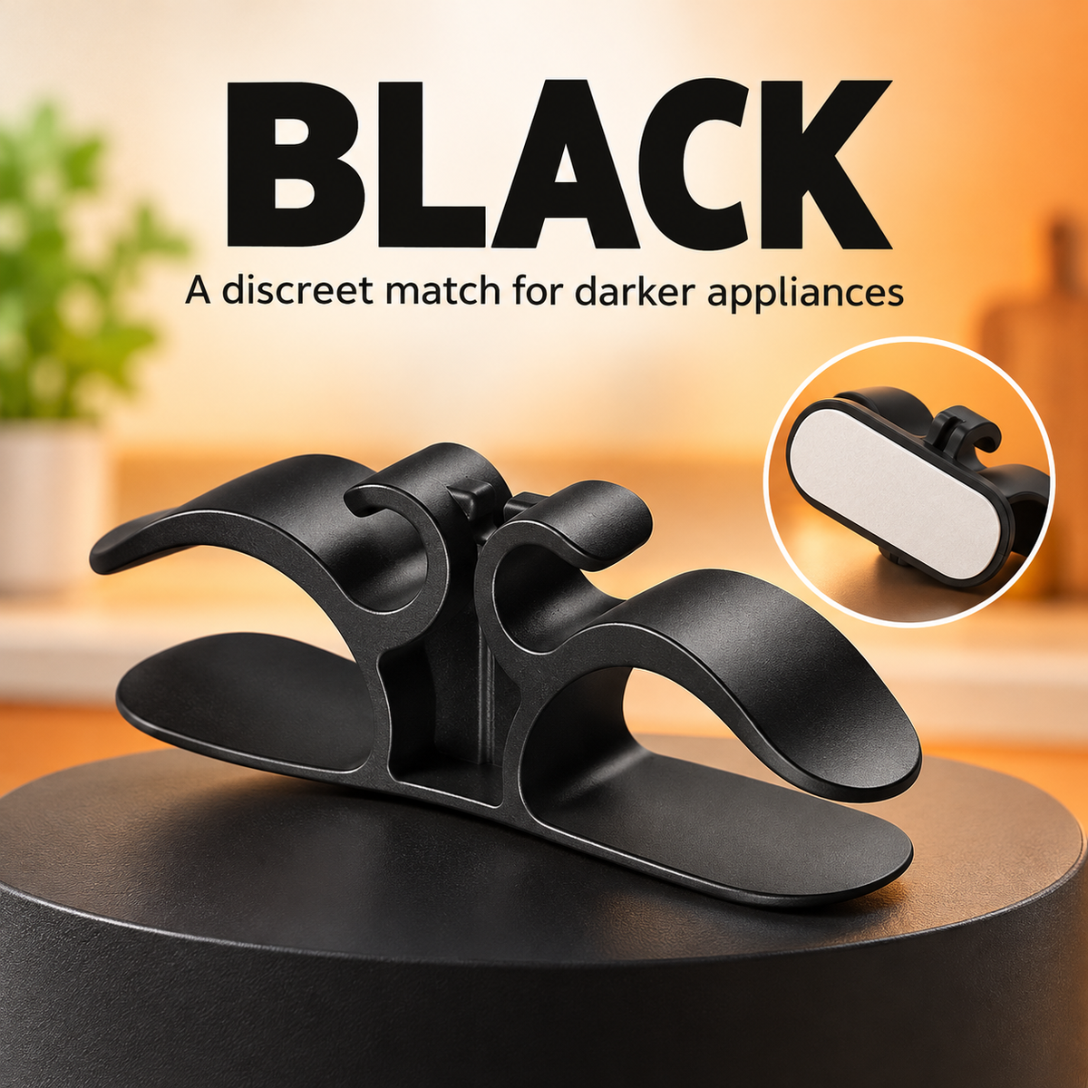 Stick-On Appliance Cord Organizer – Flexible Cable Wrap for Kitchen Counters