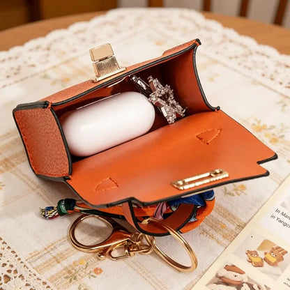 Mini Handbag Keychain Charm – Colorful Faux Leather Bag Pendant