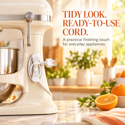 Stick-On Appliance Cord Organizer – Flexible Cable Wrap for Kitchen Counters