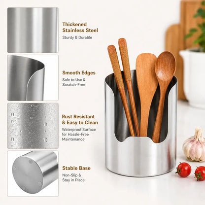 Countertop Clarity Stainless Steel Utensil Holder