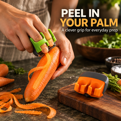 Two-Finger Palm Vegetable Peeler | Compact Kitchen Prep Tool