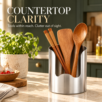 Countertop Clarity Stainless Steel Utensil Holder