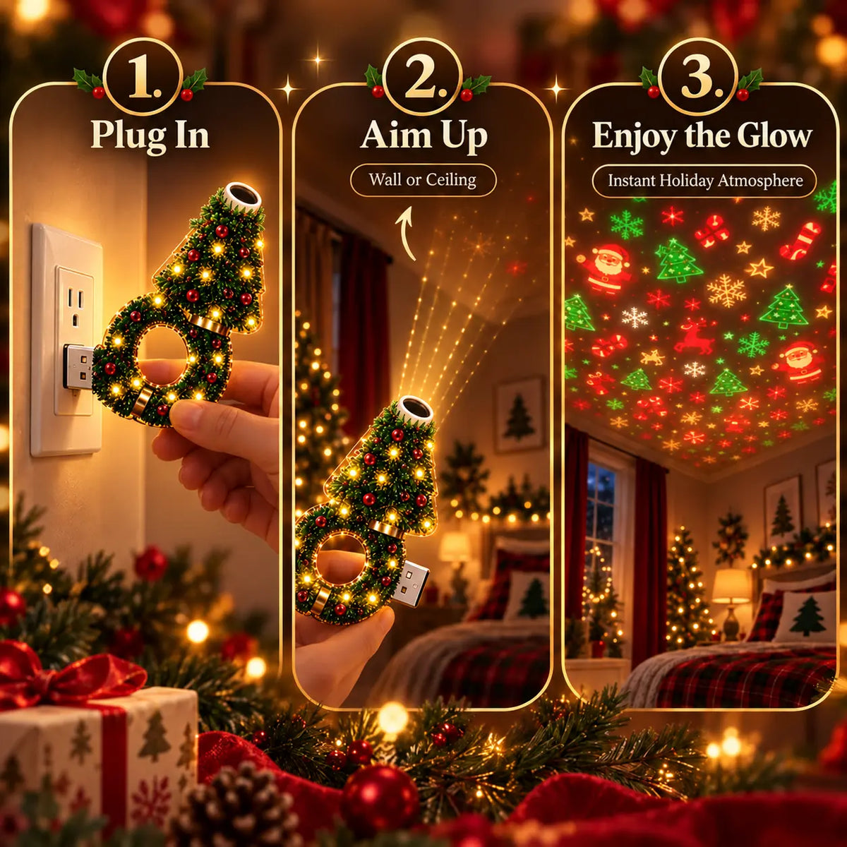 Christmas Magic USB Projector Light