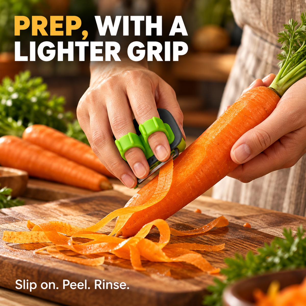 Two-Finger Palm Vegetable Peeler | Compact Kitchen Prep Tool