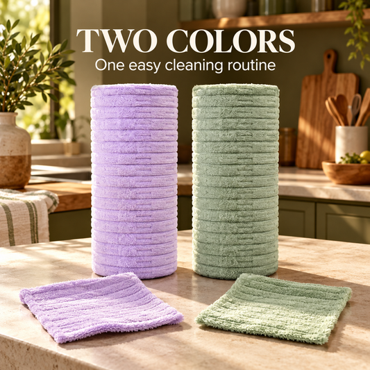 Tear-Off Microfiber Cleaning Cloth Roll | 20 Reusable Sheets