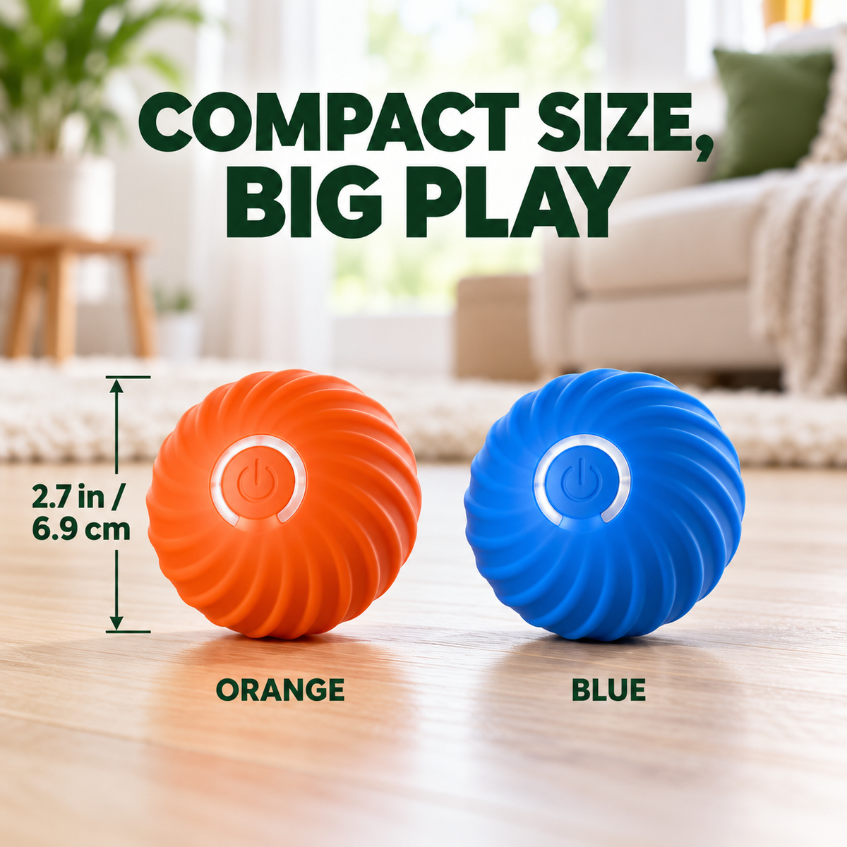 Rechargeable Motion-Activated Dog Ball – Automatic Rolling Toy