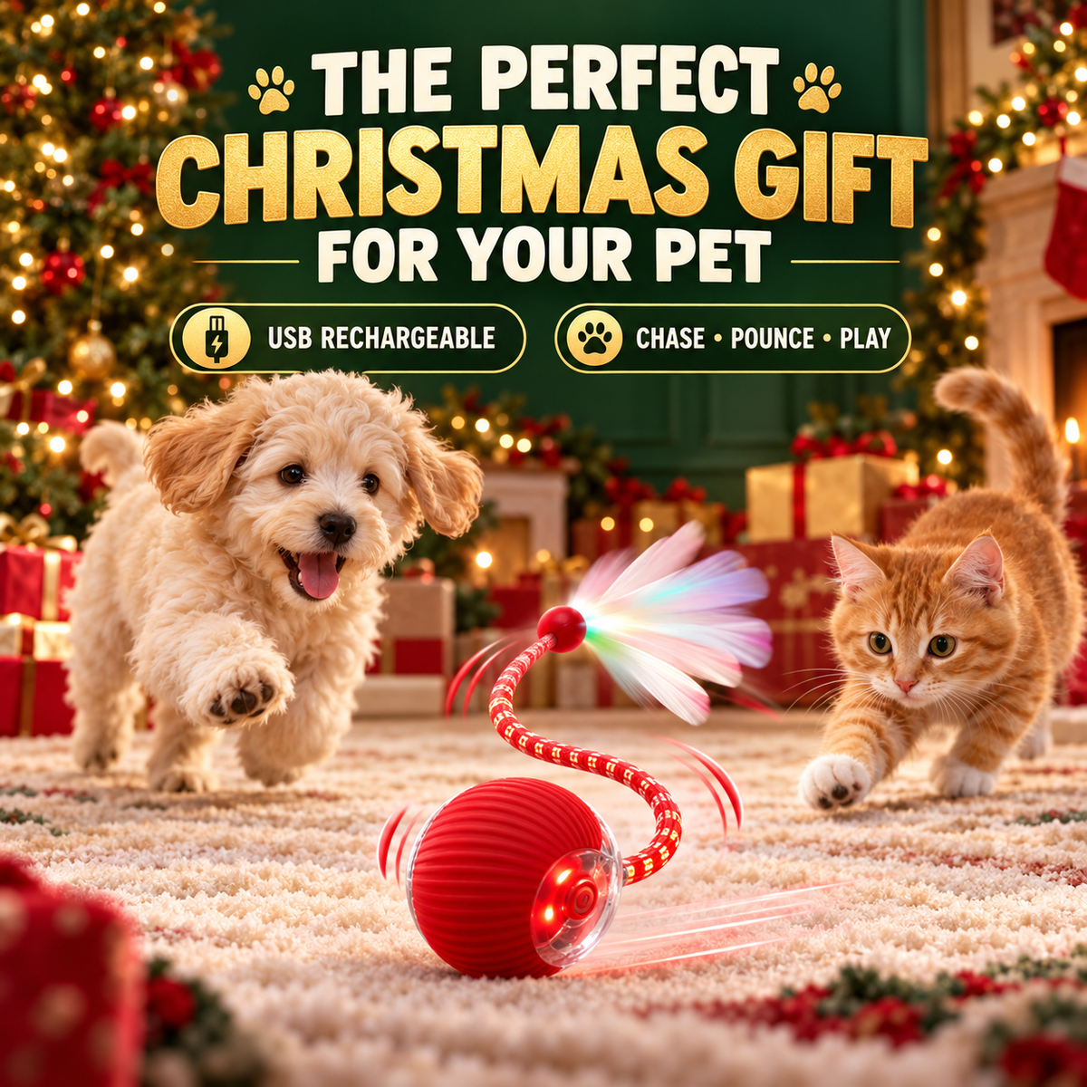 The Perfect Christmas Gift for Your Pet – Rechargeable Interactive Chase Ball