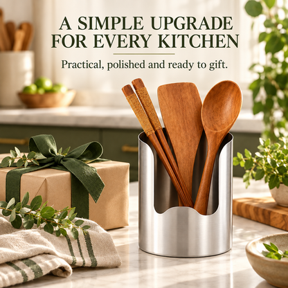 Countertop Clarity Stainless Steel Utensil Holder