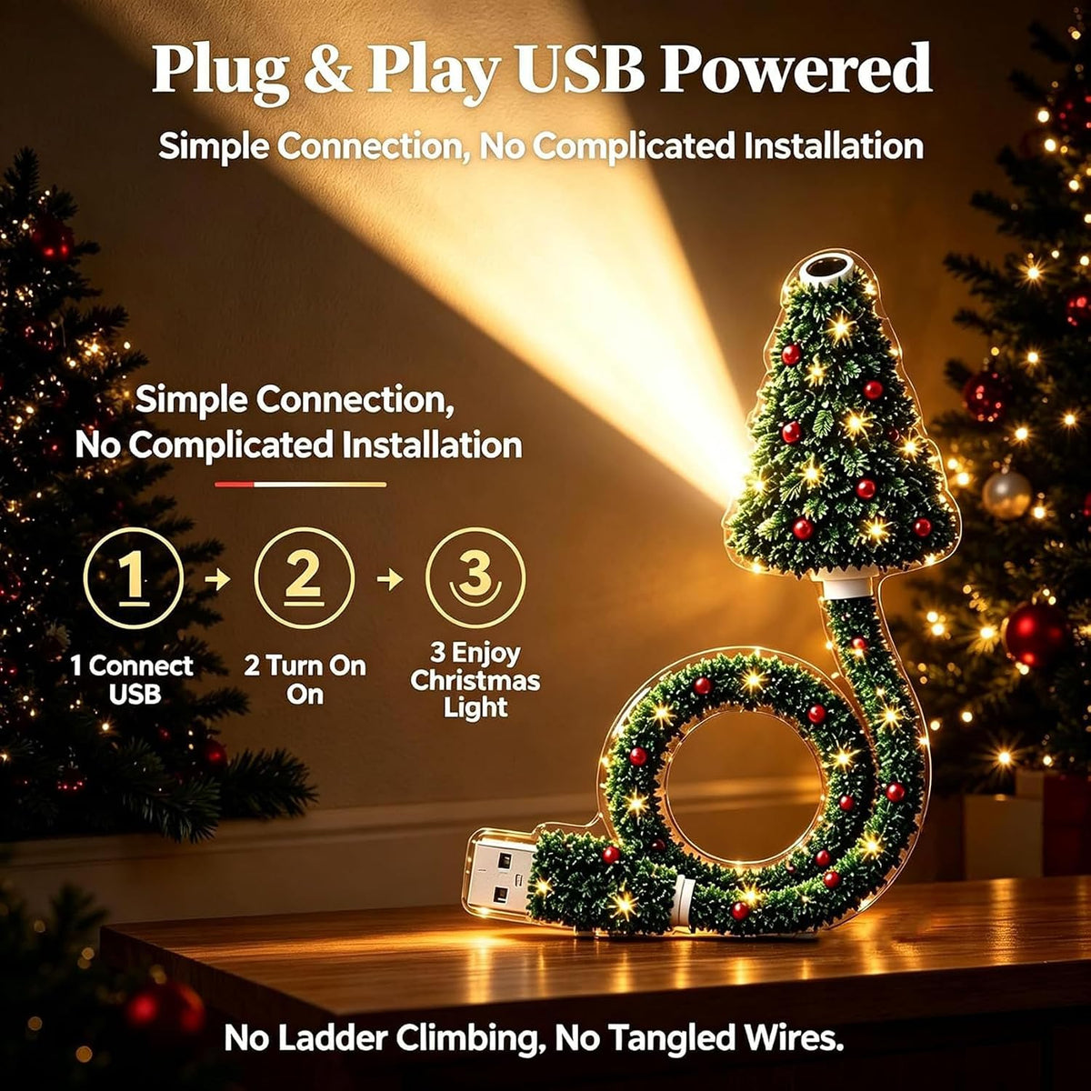 Christmas Magic USB Projector Light
