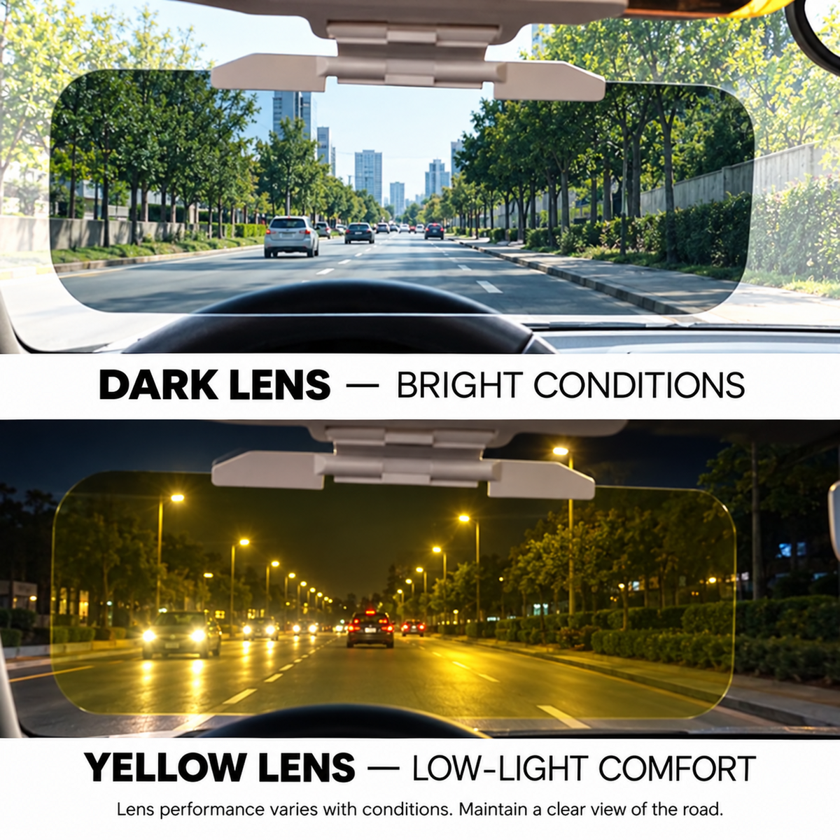 DriveShade Adjustable Dual-Lens Car Sun Visor