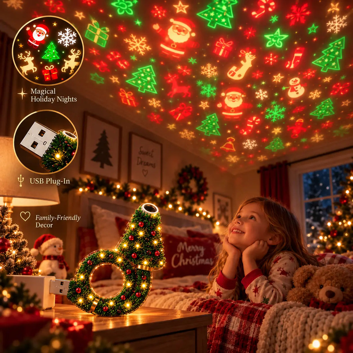 Christmas Magic USB Projector Light