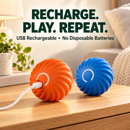 Rechargeable Motion-Activated Dog Ball – Automatic Rolling Toy