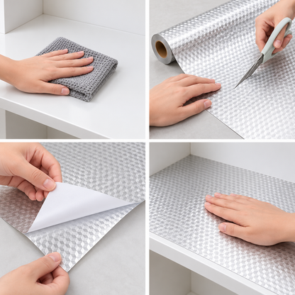 Illustrated preparation, trimming, peeling and smoothing sequence