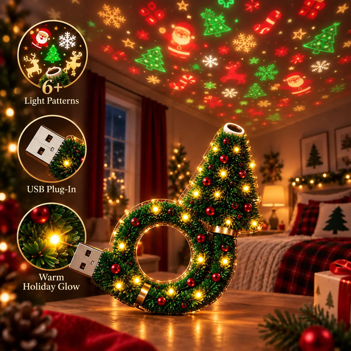 Christmas Magic USB Projector Light
