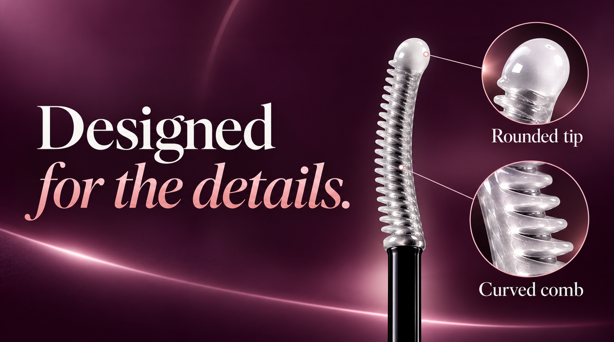High-resolution curved comb and rounded tip detail