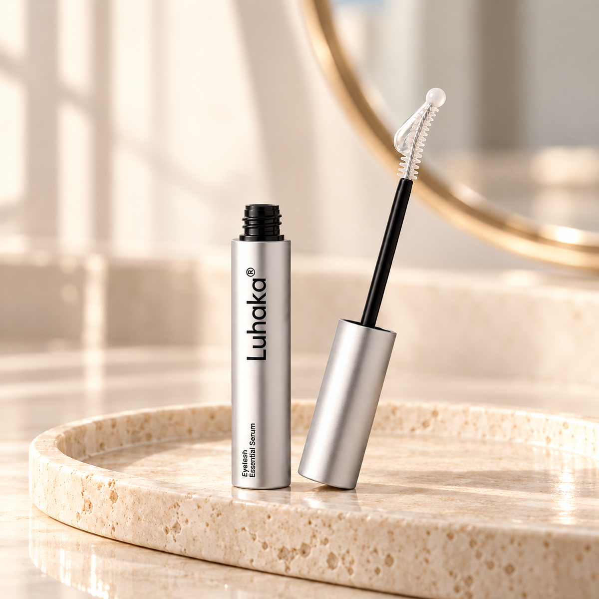 Luhaka vanity corrected v2 — styled product illustration