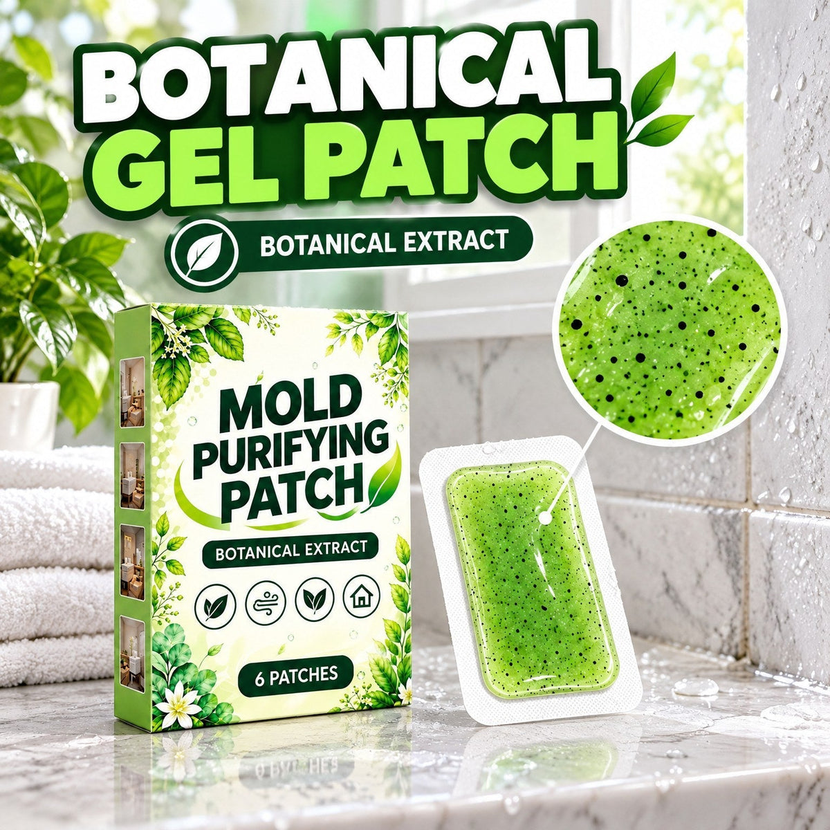 Botanical gel patch detail