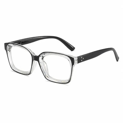Square reading glasses — black