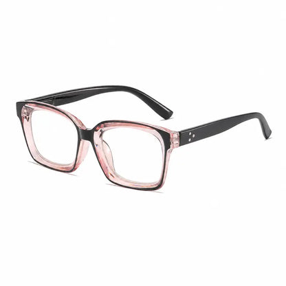 Square reading glasses — pink