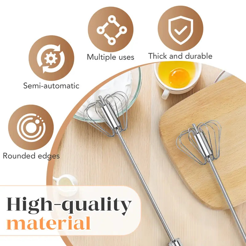 Stainless steel rotary whisk product detail