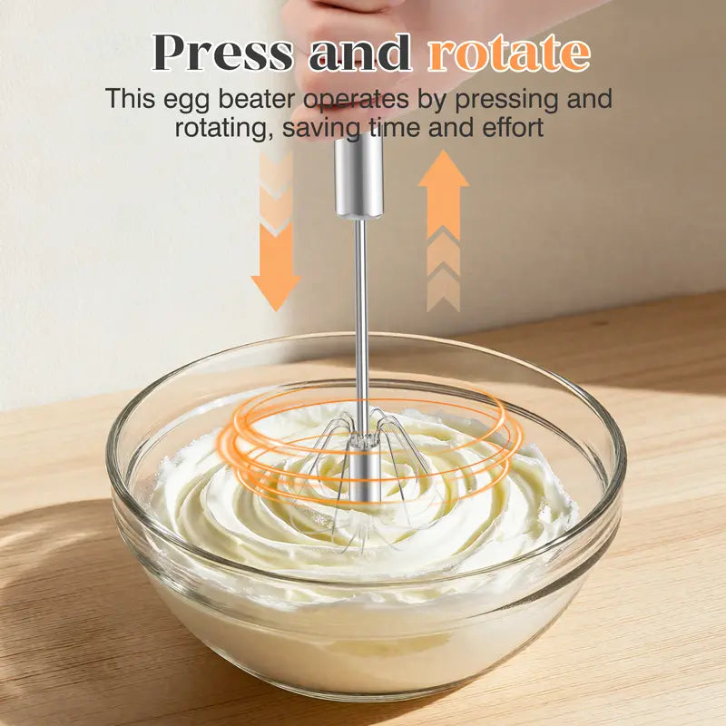 Stainless steel rotary whisk product detail